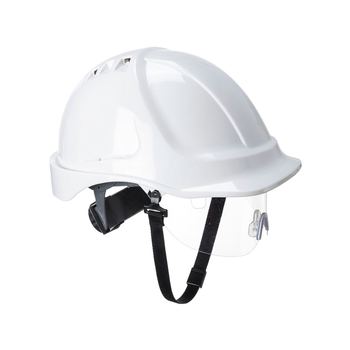 Arbeitsschutz-Helm PW55 mit einziehbarem Visier - A+S Technigro Arbeitsschutz und Sicherheit GmbH