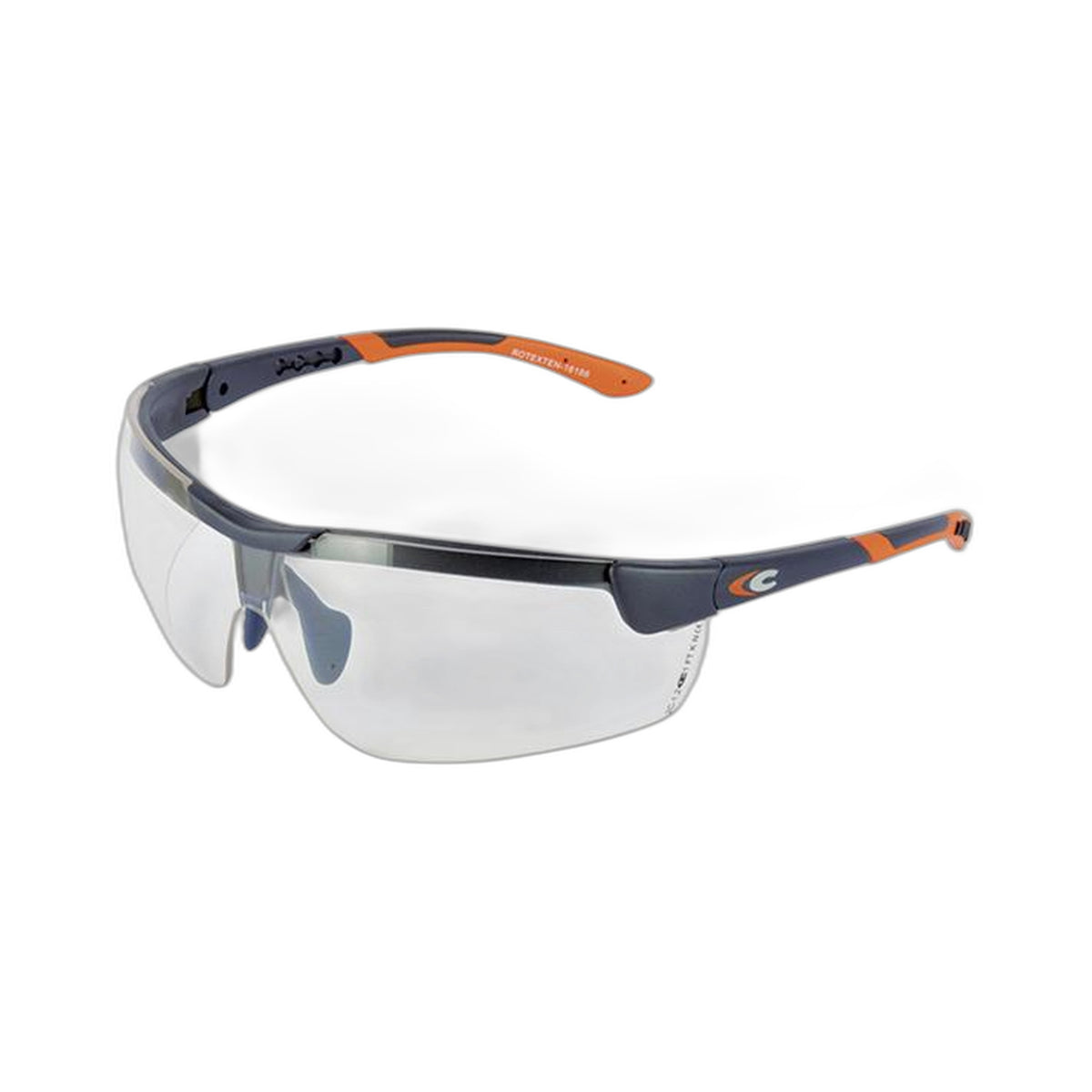 Schutzbrille Rotexten klar, EN 166 2C-1,2 1 FT K N, sportlich und extrem leicht (nur 30 g)