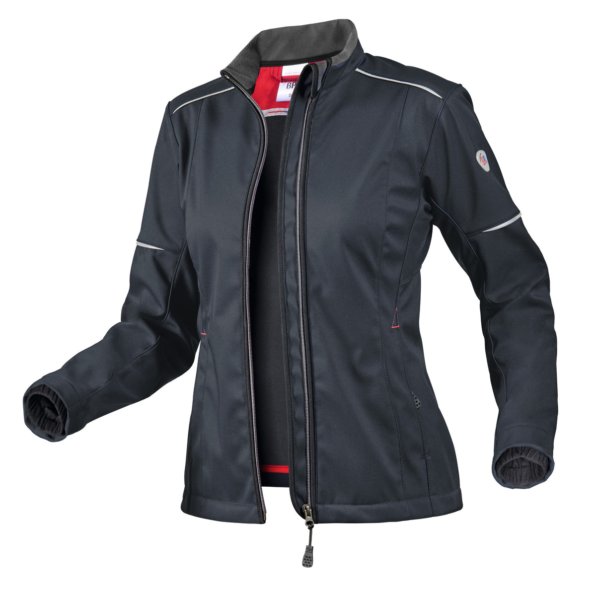 Damen-Softshelljacke BP® 1878 – anthrazit, Vorderansicht