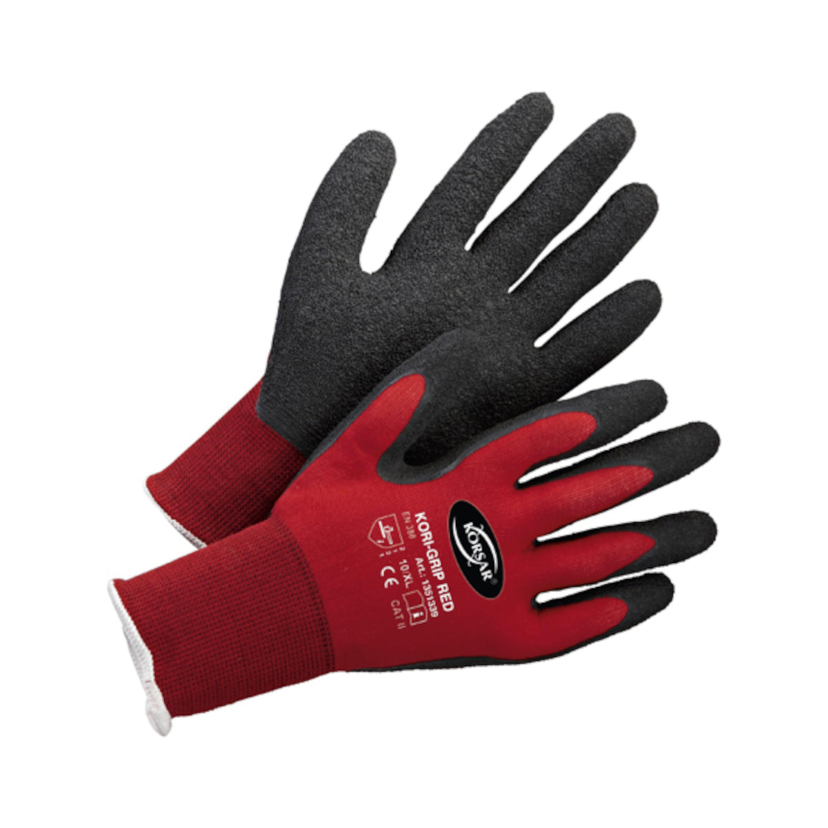 Nylonhandschuh mit Latexbeschichtung Kori-Grip red