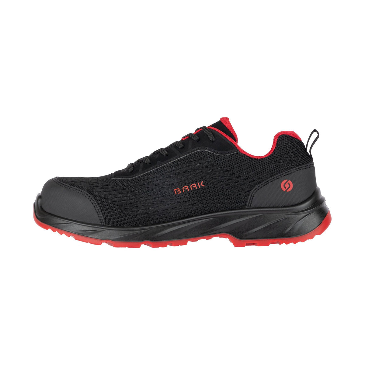 Sicherheitshalbschuh Pio S1PS FO LG SR ESD, schwarz, rot