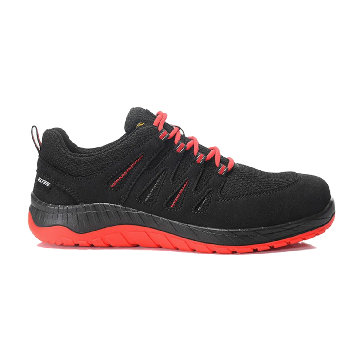 Sicherheitshalbschuh MADDOX Compo black-red Low ESD S3S