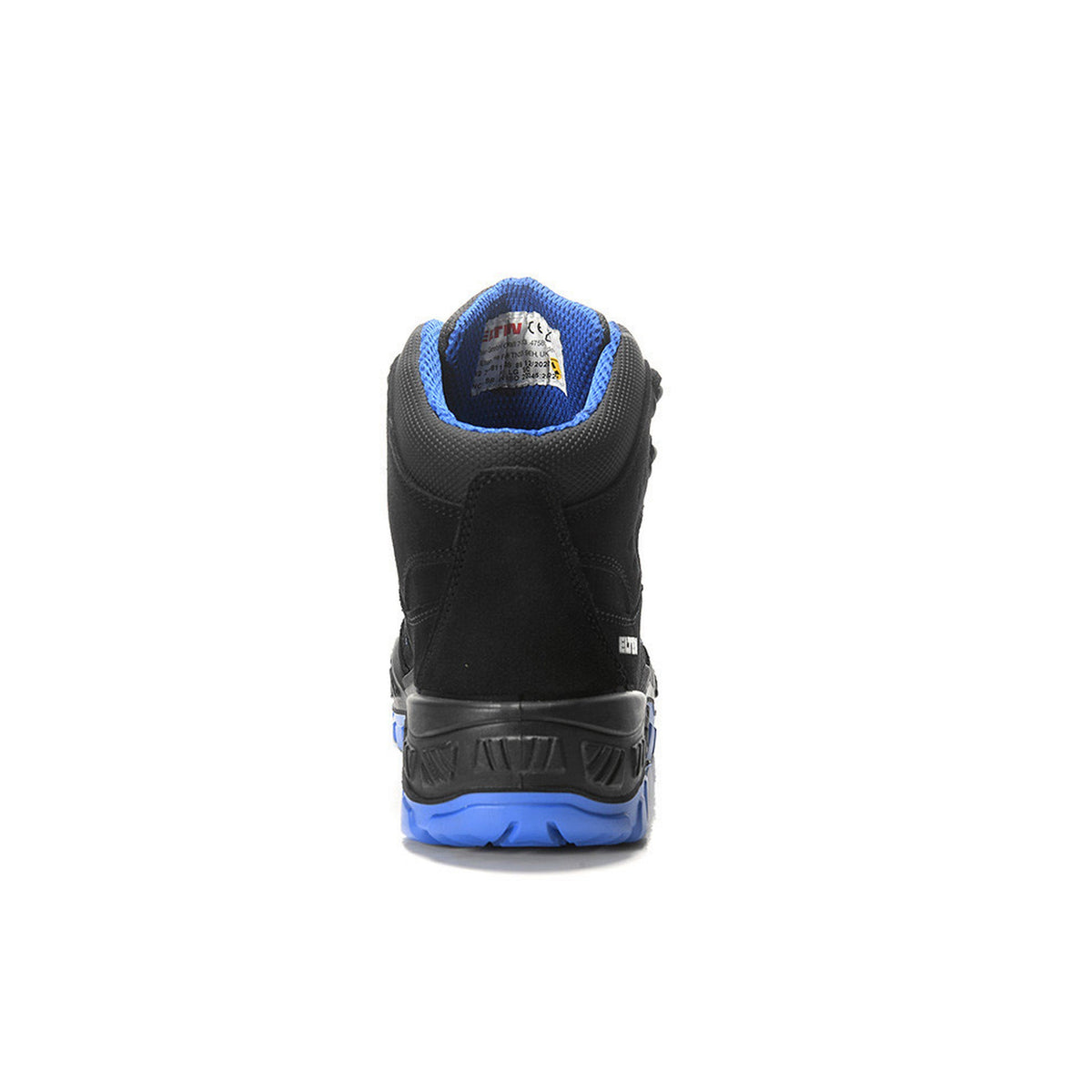 Safety lace-up boots QUENTIN black-blue Mid ESD S3S