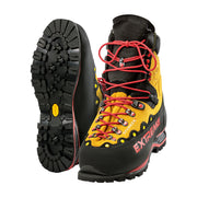 Schnittschutzschuh Pfanner® Zugspitze Extreme Klasse 2 – schwarz/gelb, Seitenansicht mit Sohle