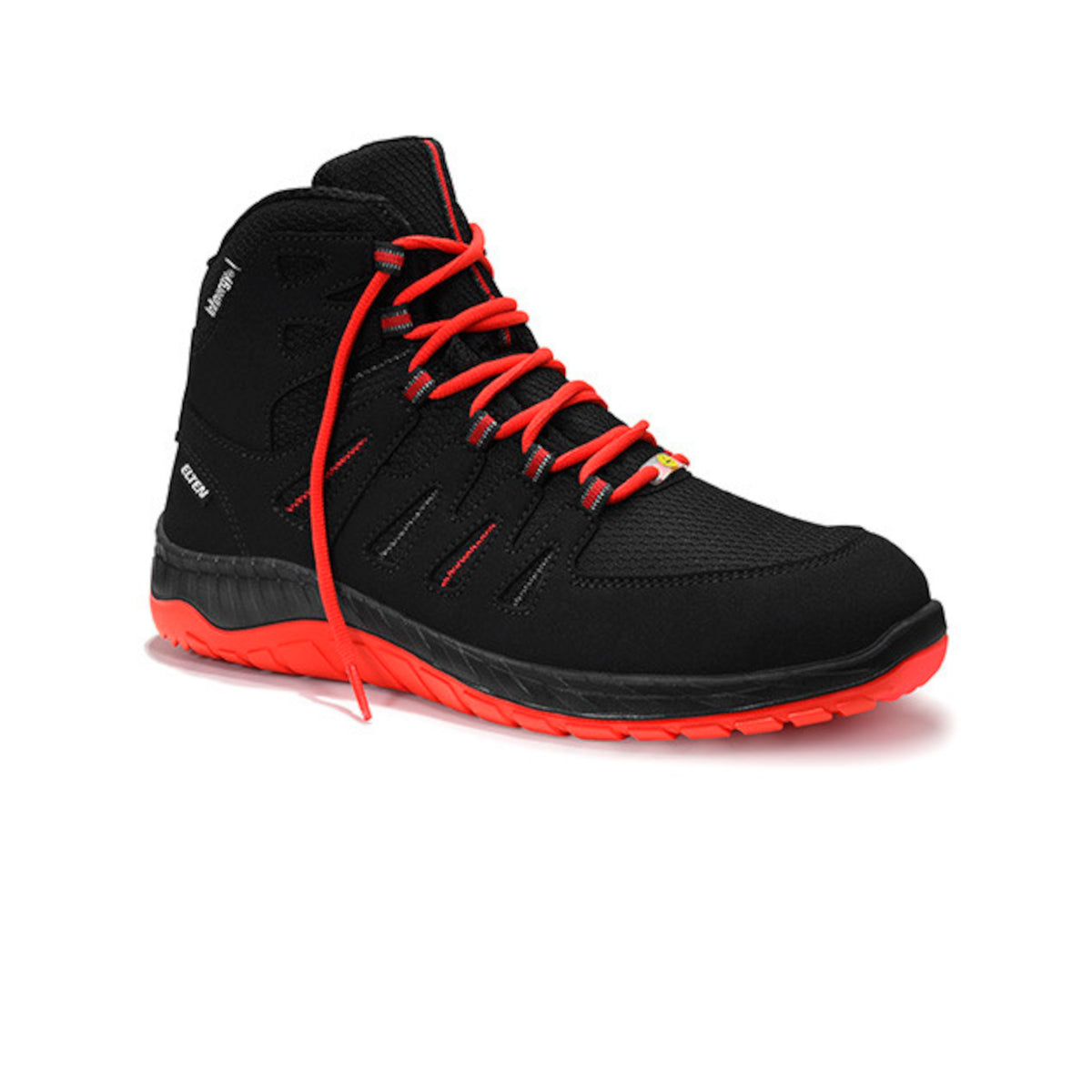 Sicherheits-Schnürstiefel MADDOX black-red Mid ESD S3
