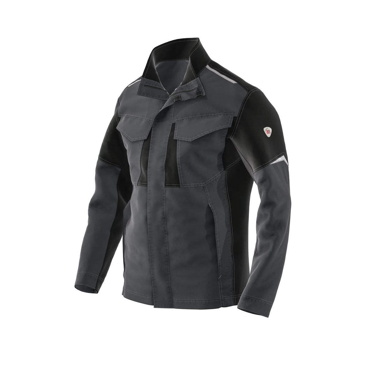 BP® Arbeitsjacke für Herren 2438 – anthrazit/schwarz, Vorderansicht