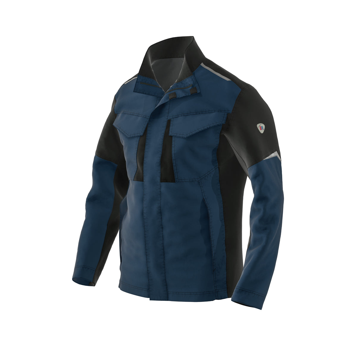 BP® Arbeitsjacke für Herren 2438 – nachtblau/schwarz, Vorderansicht