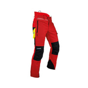 Schnittschutzhose Pfanner® Ventilation Typ C – rot, Vorderansicht