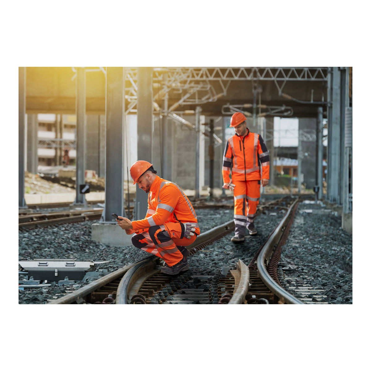 Warnschutz-Fleecejacke BP® 2025 – leuchtorange, Anwendungsbild