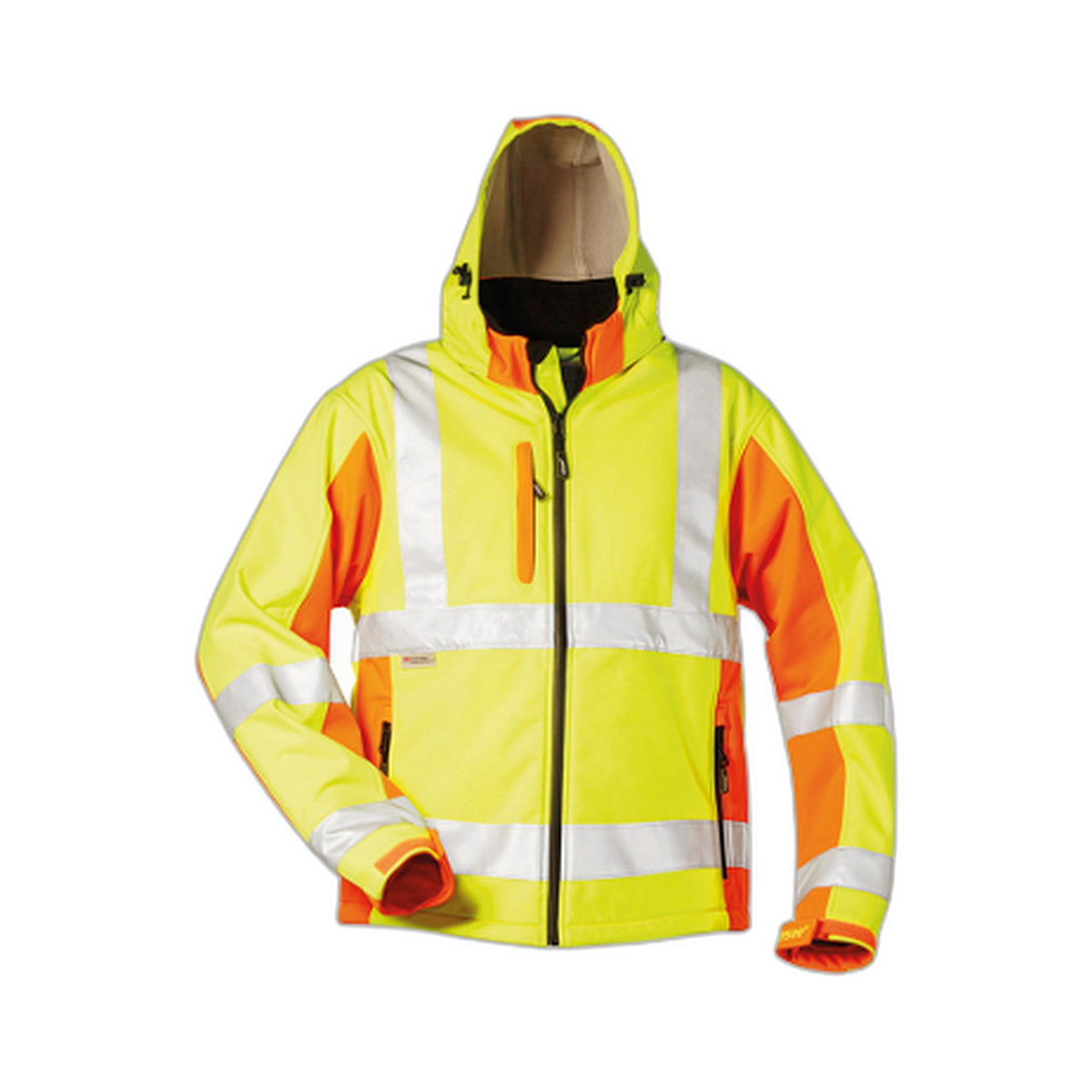 Warnschutz-Softshell Jacke leuchtgelb/leuchtorange, EN ISO 20471 Klasse 3, EN ISO 13688 - A+S Technigro Arbeitsschutz und Sicherheit GmbH