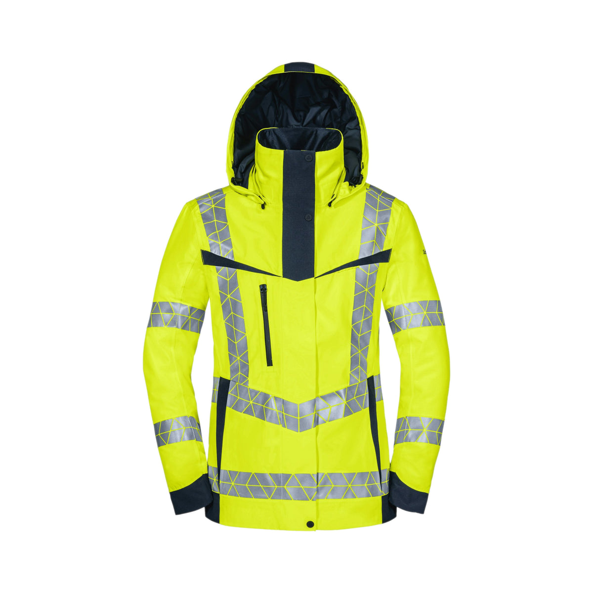 Warnschutz Winterjacke Hardshell Polarlicht Damen