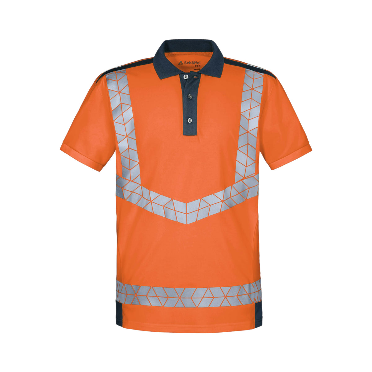 Warnschutz Poloshirt Mischgewebe Signalheld Herren