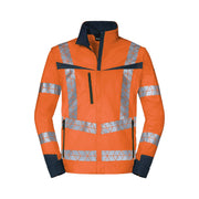 Warnschutz Softshelljacke mit abnehmbaren Ärmeln Leuchtkegel Herren - A+S Technigro Arbeitsschutz und Sicherheit GmbH