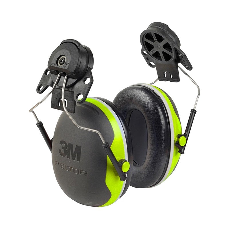 X4P3 earmuffs, fluorescent yellow/green, adapter for Peltor helmets